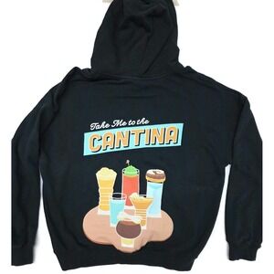 Star Wars Hoodie Mens Medium Black Full Zip May The 4th Cantina Graphic 2023